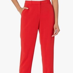 Theory straight leg trouser pant Red Size 2